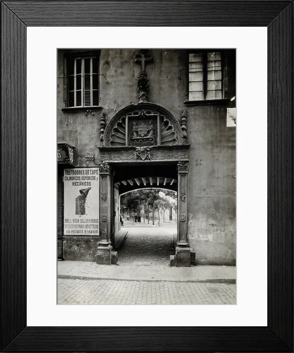 Framed Print : Hospital de la Santa Cruz, Barcelona: the door leading through to the courtyard, c1900. Creator: Unknown Framed Print : Hospital de la Santa Cruz, Barcelona: the door leading through to the courtyard, c1900. Creator: Unknown
