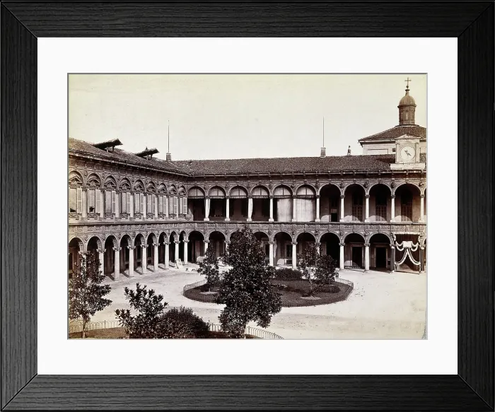 Framed Print : Ospedale Maggiore, Milan: the courtyard, between 1800 and 1899. Creator: Giacomo Brogi Framed Print : Ospedale Maggiore, Milan: the courtyard, between 1800 and 1899. Creator: Giacomo Brogi