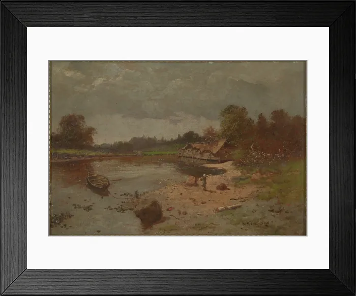 Framed Print : Landscape with a Pond, 1890. Creator: Seweryn Bieszczad Framed Print : Landscape with a Pond, 1890. Creator: Seweryn Bieszczad