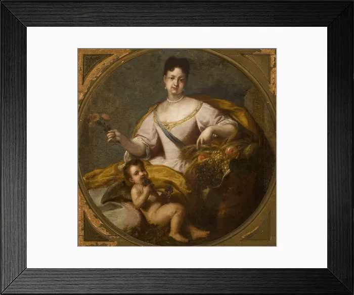 Framed Print : Portrait of a Woman-Allegory of Autumn, 18th century. Creator: Unknown Framed Print : Portrait of a Woman-Allegory of Autumn, 18th century. Creator: Unknown