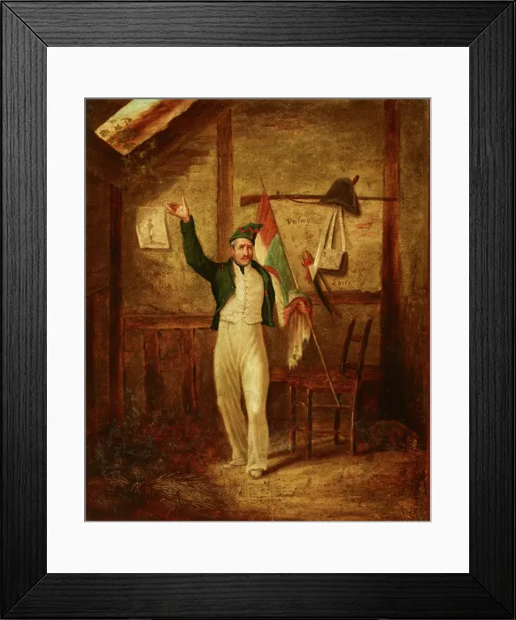 Framed Print : Allegory of a Napoleonic Soldier, 19th century. Creator: Unknown Framed Print : Allegory of a Napoleonic Soldier, 19th century. Creator: Unknown