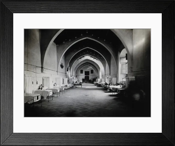 Framed Print : Hospital de la Santa Cruz, Barcelona: ward of Santa Eulalia, c1900. Creator: Unknown Framed Print : Hospital de la Santa Cruz, Barcelona: ward of Santa Eulalia, c1900. Creator: Unknown