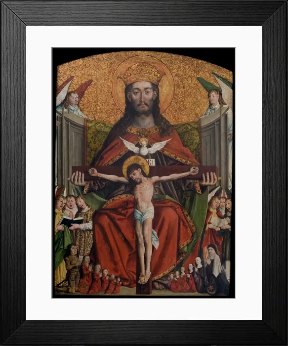 Framed Print : Holy Trinity. Votive painting of Jakub Debinski from the Parish Church of St Margaret in... c1520. Creator: Unknown Framed Print : Holy Trinity. Votive painting of Jakub Debinski from the Parish Church of St Margaret in... c1520. Creator: Unknown