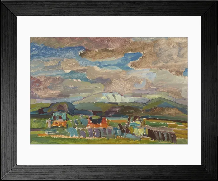 Framed Print : Mountain Landscape-two-sided painting, 1937. Creator: Sasza Blonder Framed Print : Mountain Landscape-two-sided painting, 1937. Creator: Sasza Blonder
