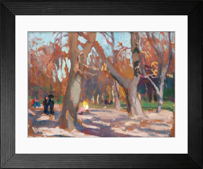 Framed Print : The Planty Park in Krakow, c1903. Creator: Jan Stanislawski Framed Print : The Planty Park in Krakow, c1903. Creator: Jan Stanislawski