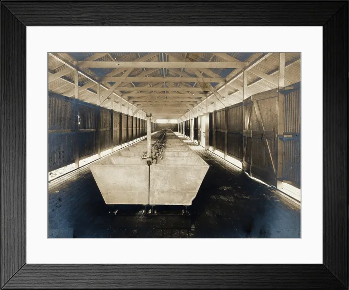 Framed Print : Colon, Panama: interior of the municipal wash house, 1910. Creator: Unknown Framed Print : Colon, Panama: interior of the municipal wash house, 1910. Creator: Unknown