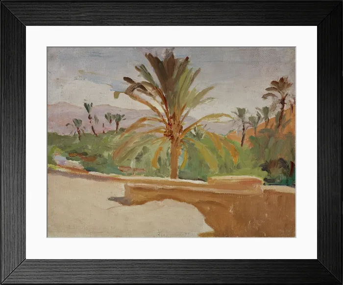 Framed Print : Biskra (Oasis with Palm Trees), 1909. Creator: Jan Ciaglinski Framed Print : Biskra (Oasis with Palm Trees), 1909. Creator: Jan Ciaglinski