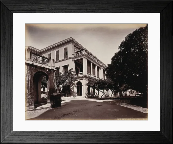 Framed Print : The Hong Kong Club building, Wyndham Street, Hong Kong, c1873. Creator: William Pryor Floyd Framed Print : The Hong Kong Club building, Wyndham Street, Hong Kong, c1873. Creator: William Pryor Floyd
