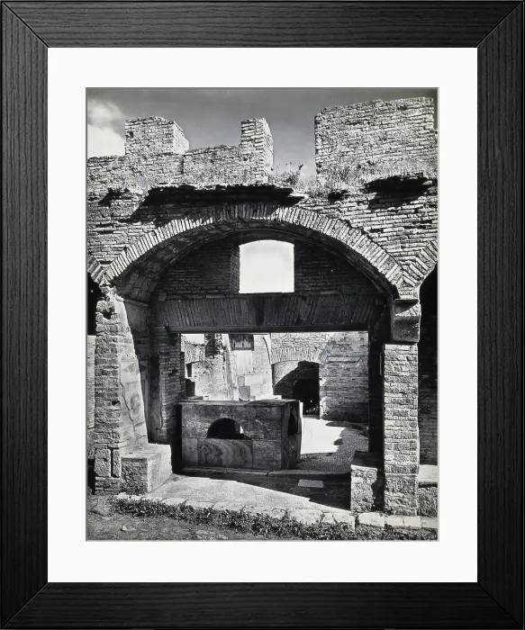 Framed Print : Partly ruined buildings in Ostia identified as a tavern or hot-food shop (thermopolium)... 1920-9. Creator: Domenico Anderson Framed Print : Partly ruined buildings in Ostia identified as a tavern or hot-food shop (thermopolium)... 1920-9. Creator: Domenico Anderson