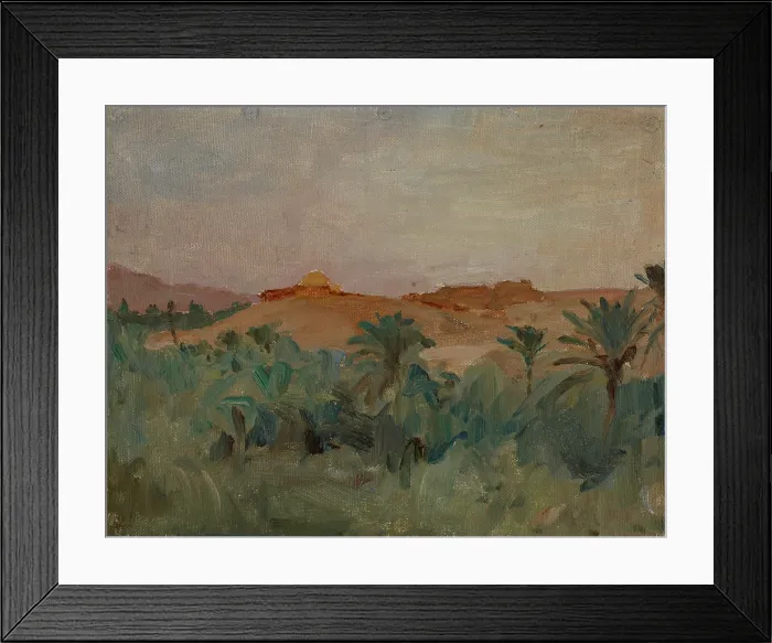 Framed Print : Biskra-The Sirocco (Palm Trees), 1909. Creator: Jan Ciaglinski Framed Print : Biskra-The Sirocco (Palm Trees), 1909. Creator: Jan Ciaglinski