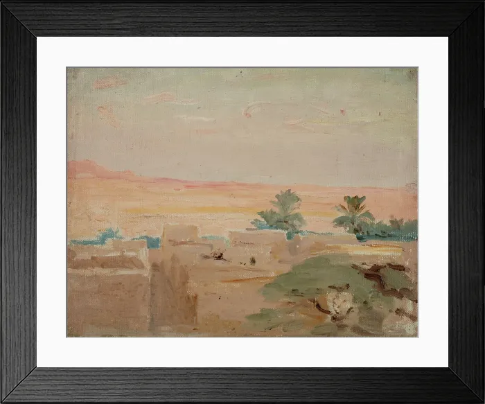 Framed Print : Biskra-Desert (Evening), 1909. Creator: Jan Ciaglinski