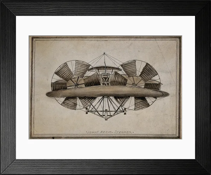 Framed Print : The flying machine of Thomas Moy, late 19th century. Creator: Unknown Framed Print : The flying machine of Thomas Moy, late 19th century. Creator: Unknown