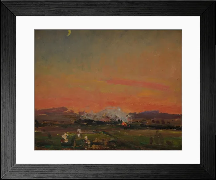 Framed Print : In the Field (Sunset in the Ukraine), 1906. Creator: Jan Stanislawski Framed Print : In the Field (Sunset in the Ukraine), 1906. Creator: Jan Stanislawski