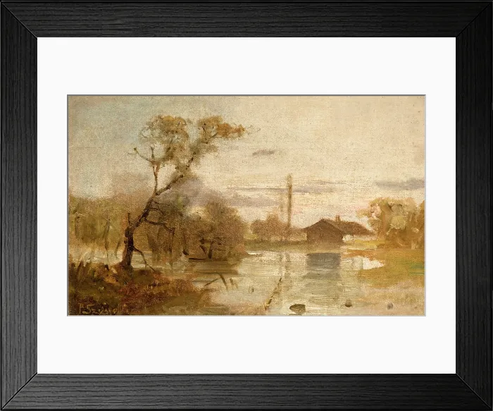 Framed Print : Landscape, after 1880. Creator: Pantaleon Szyndler Framed Print : Landscape, after 1880. Creator: Pantaleon Szyndler