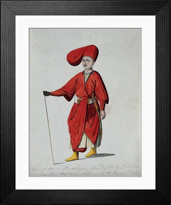 Framed Print : A Turkish guardsman. Creator: Unknown Framed Print : A Turkish guardsman. Creator: Unknown
