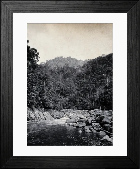 Framed Print : Sarawak: falls on the Baram River, c1900. Creator: Unknown Framed Print : Sarawak: falls on the Baram River, c1900. Creator: Unknown