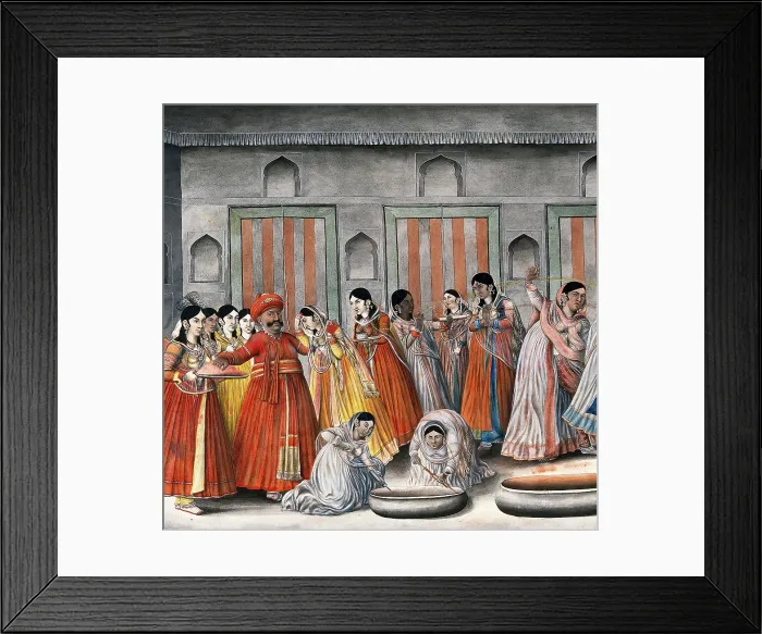 Framed Print : Holi festival, 19th century? Creator: Unknown Framed Print : Holi festival, 19th century? Creator: Unknown