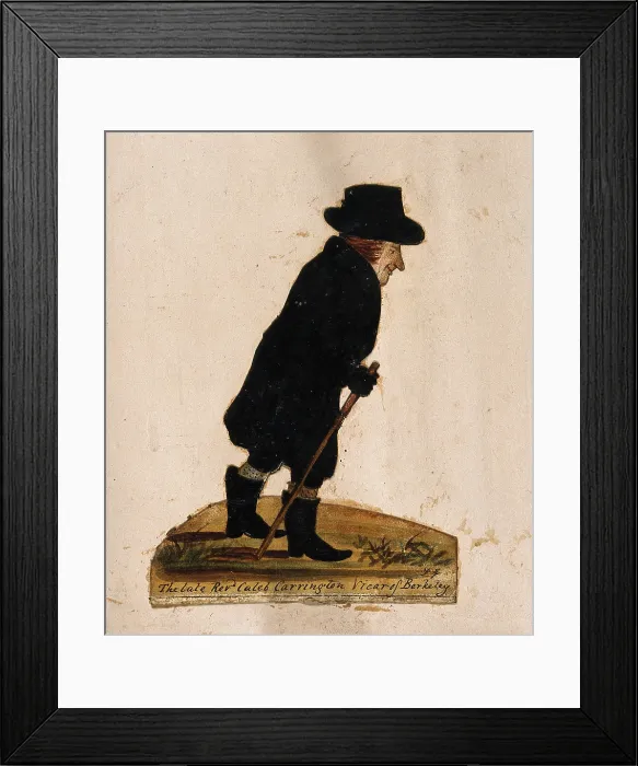 Framed Print : The late Reverend Caleb Carrington, Vicar of Berkeley, 1864. Creator: Stephen Jenner Framed Print : The late Reverend Caleb Carrington, Vicar of Berkeley, 1864. Creator: Stephen Jenner