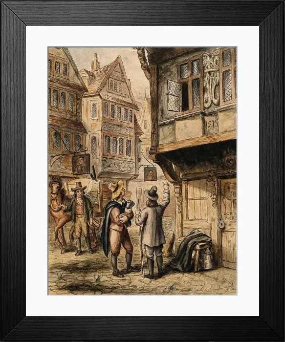 Framed Print : A cart for transporting the dead in London during the Great Plague... 1665-1666, (19th century?). Creator: Unknown Framed Print : A cart for transporting the dead in London during the Great Plague... 1665-1666, (19th century?). Creator: Unknown