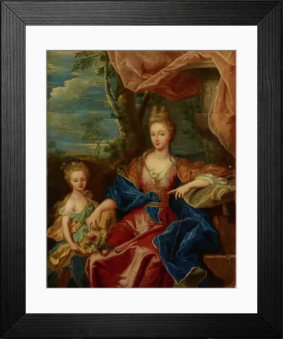Framed Print : Portrait of a Lady with a Child, between 1710-1720. Creator: Unknown Framed Print : Portrait of a Lady with a Child, between 1710-1720. Creator: Unknown
