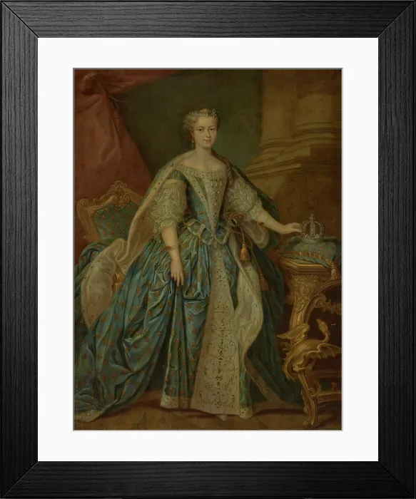 Framed Print : Portrait of Maria Leszczynska (1703-1768), 18th century. Creator: Unknown Framed Print : Portrait of Maria Leszczynska (1703-1768), 18th century. Creator: Unknown