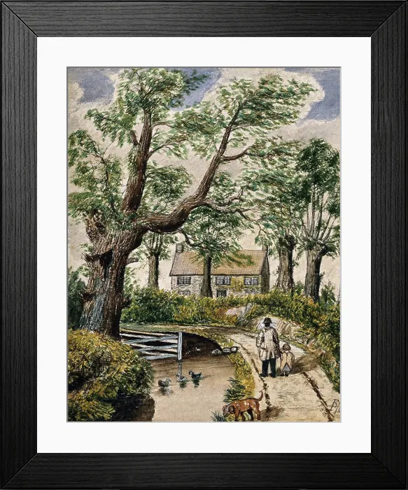 Framed Print : The cottage in which Edward Jenner first tried vaccination, 1865. Creator: F. Pick Framed Print : The cottage in which Edward Jenner first tried vaccination, 1865. Creator: F. Pick