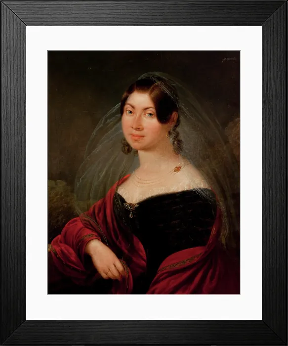 Framed Print : Portrait of Teresa Zebrawska nee Hanowicz, 1838. Creator: Franciszek Ksawery Lampi Framed Print : Portrait of Teresa Zebrawska nee Hanowicz, 1838. Creator: Franciszek Ksawery Lampi