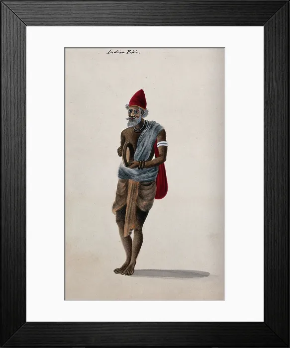 Framed Print : Indian Fakir, 1880. Creator: C. B. Dering Framed Print : Indian Fakir, 1880. Creator: C. B. Dering