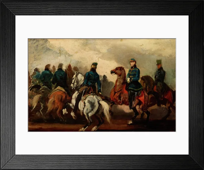 Framed Print : Detachment of Austrian Hussars, between 1837-1840, after 1850. Creator: Piotr Michalowski Framed Print : Detachment of Austrian Hussars, between 1837-1840, after 1850. Creator: Piotr Michalowski