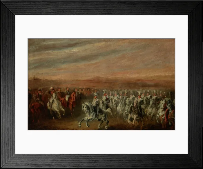 Framed Print : Dwernicki at the Head of the 2nd Uhlan Regiment, before 1840, between 1840-1850. Creator: Piotr Michalowski Framed Print : Dwernicki at the Head of the 2nd Uhlan Regiment, before 1840, between 1840-1850. Creator: Piotr Michalowski
