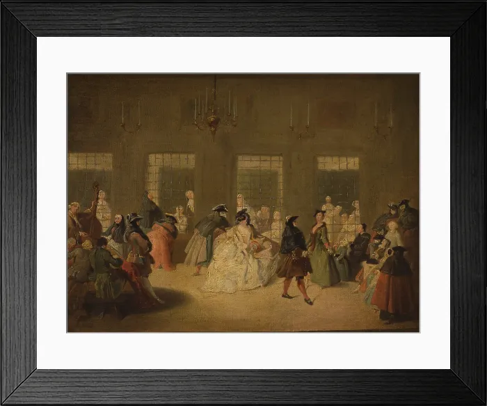 Framed Print : Theme from the Venetian Carnival-In the Parlatory of the Monastery, between 1780-1820. Creator: Unknown Framed Print : Theme from the Venetian Carnival-In the Parlatory of the Monastery, between 1780-1820. Creator: Unknown