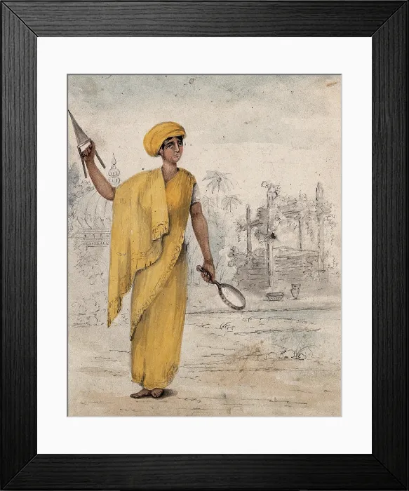 Framed Print : An Indian woman, about to be burned on her dead husband's funeral pyre, 1814 Framed Print : An Indian woman, about to be burned on her dead husband's funeral pyre, 1814