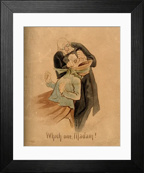 Framed Print : An elderly dentist examining a female patient's mouth, c1895. Creator: Martin Anderson. An elderly dentist examining a female patient's mouth, c1895. Creator: Martin Anderson Framed Print : An elderly dentist examining a female patient's mouth, c1895. Creator: Martin Anderson. An elderly dentist examining a female patient's mouth, c1895. Creator: Martin Anderson