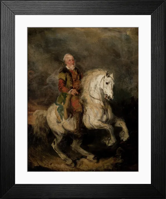 Framed Print : Hetman Stefan Czarniecki on Horseback, c1846. Creator: Piotr Michalowski Framed Print : Hetman Stefan Czarniecki on Horseback, c1846. Creator: Piotr Michalowski