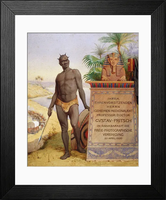 Framed Print : Homage to Gustav Theodor Fritsch, 1906. Creator: J. Unte Framed Print : Homage to Gustav Theodor Fritsch, 1906. Creator: J. Unte