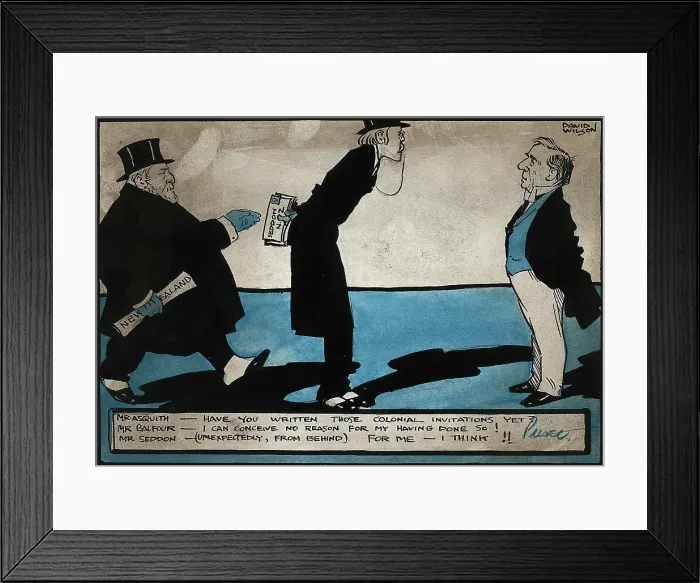 Framed Print : Asquith, Balfour and Seddon, 1905. Creator: David Wilson Framed Print : Asquith, Balfour and Seddon, 1905. Creator: David Wilson