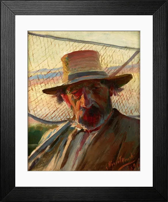 Framed Print : Fisherman with a Net, 1891. Creator: Leon Wyczolkowski Framed Print : Fisherman with a Net, 1891. Creator: Leon Wyczolkowski