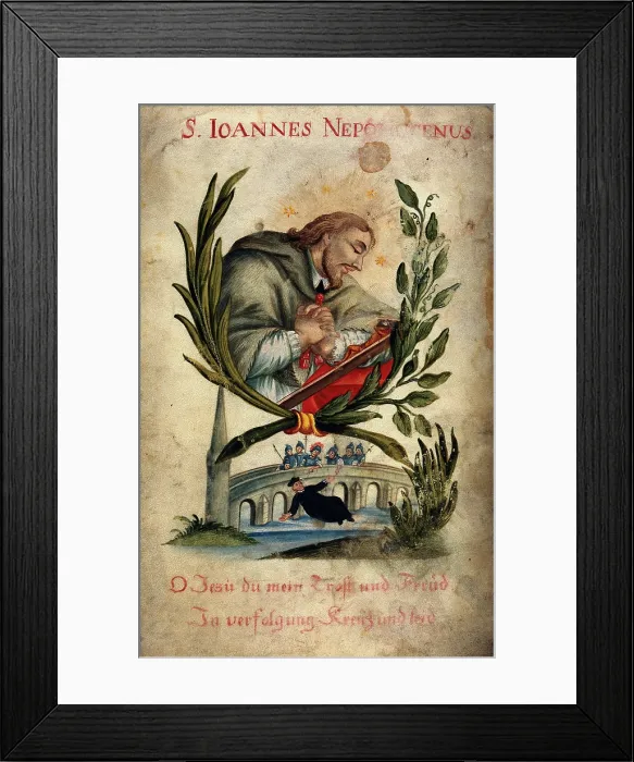 Framed Print : Saint John Nepomucen and his martyrdom. Creator: Unknown Framed Print : Saint John Nepomucen and his martyrdom. Creator: Unknown