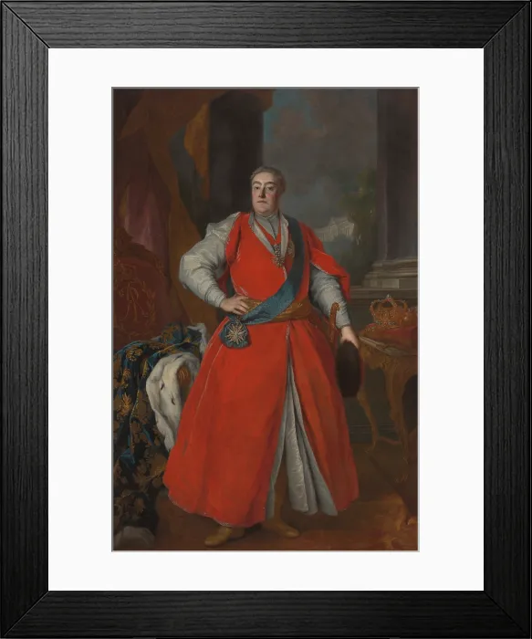 Framed Print : Portrait of Augustus III of Saxony (1696-1763), King of Poland, c1737. Creator: Louis de Silvestre Framed Print : Portrait of Augustus III of Saxony (1696-1763), King of Poland, c1737. Creator: Louis de Silvestre
