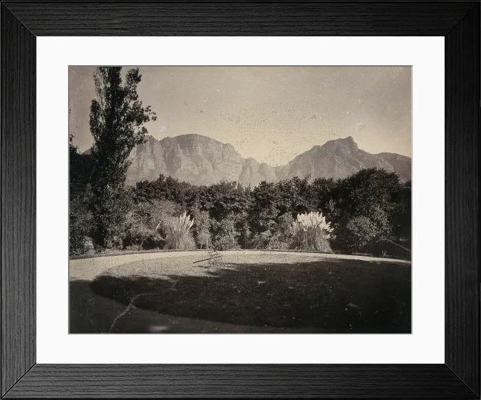 Framed Print : Cape Town, South Africa: Table Mountain from The Vineyard Hotel at Newlands, 1896. Creator: Unknown Framed Print : Cape Town, South Africa: Table Mountain from The Vineyard Hotel at Newlands, 1896. Creator: Unknown