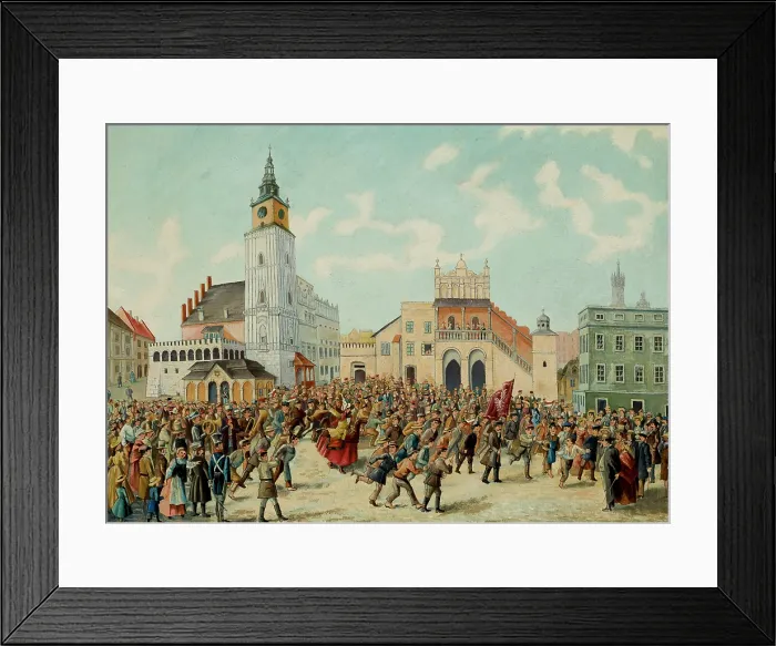 Framed Print : Lajkonik in the Main Market Square in Krakow, 1815-1820. Creator: Klemens Bakowski Framed Print : Lajkonik in the Main Market Square in Krakow, 1815-1820. Creator: Klemens Bakowski