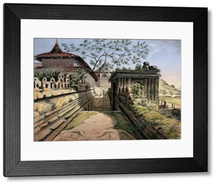 Framed Print : Possibly the temple at Nu Tooth, Sri Lanka, c19th century. Creator: Unknown Framed Print : Possibly the temple at Nu Tooth, Sri Lanka, c19th century. Creator: Unknown