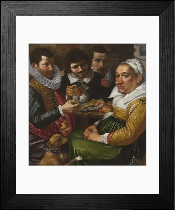 Framed Print : Satirical Genre Scene, 1st half of 17th century. Creator: Unknown Framed Print : Satirical Genre Scene, 1st half of 17th century. Creator: Unknown