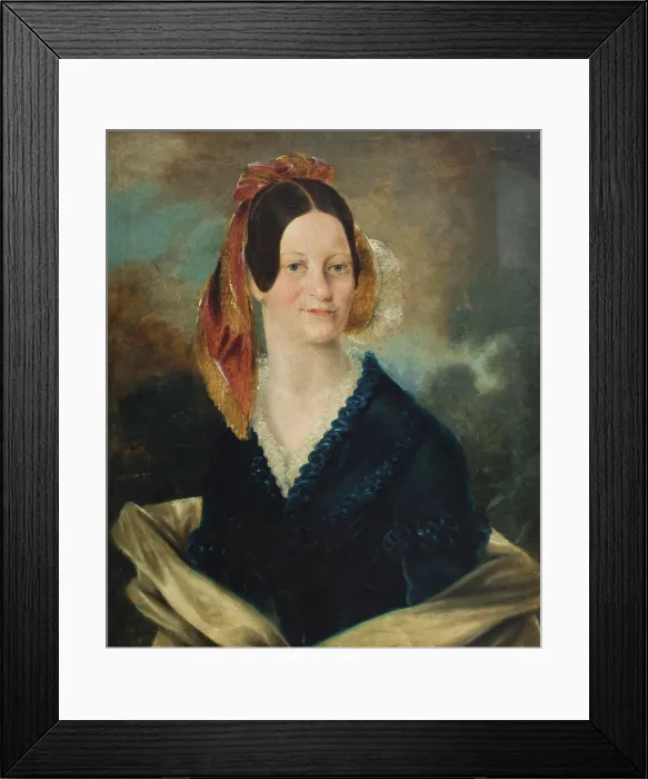 Framed Print : Portrait of Pristella Krasuska nee Abraniecka, 1842. Creator: Guerard de Frainse Framed Print : Portrait of Pristella Krasuska nee Abraniecka, 1842. Creator: Guerard de Frainse