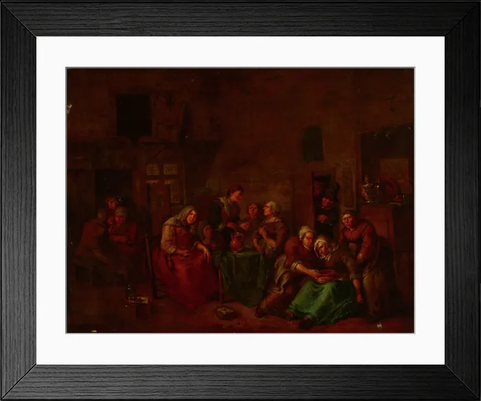 Framed Print : Women in the Inn, 1st half of 18th century. Creator: Unknown Framed Print : Women in the Inn, 1st half of 18th century. Creator: Unknown
