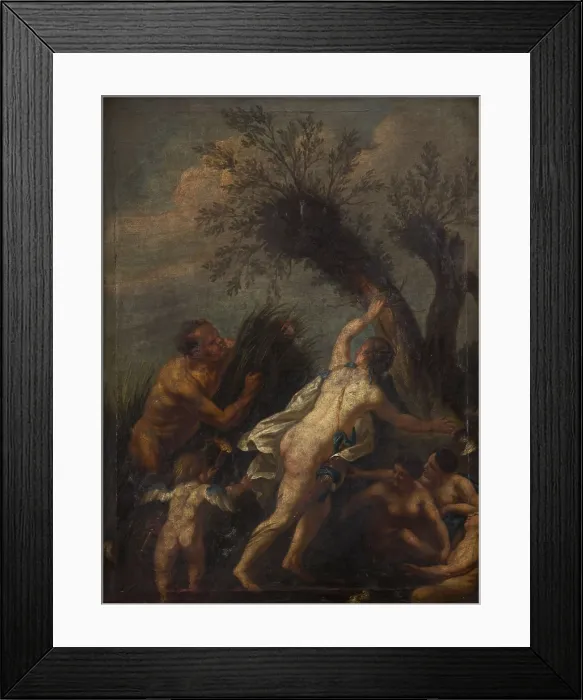 Framed Print : Diana and Her Nymphs Surprised by Satyr, 17th-18th centuries. Creator: Unknown Framed Print : Diana and Her Nymphs Surprised by Satyr, 17th-18th centuries. Creator: Unknown