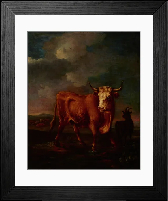 Framed Print : Landscape with a Bull, 17th century. Creator: Unknown Framed Print : Landscape with a Bull, 17th century. Creator: Unknown