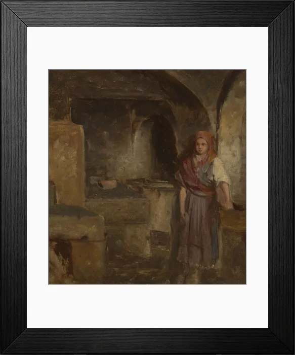 Framed Print : Girl in the Kitchen, 1870. Creator: Aleksander Kotsis Framed Print : Girl in the Kitchen, 1870. Creator: Aleksander Kotsis