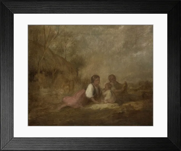 Framed Print : Pastoral Scene, 1870. Creator: Aleksander Kotsis Framed Print : Pastoral Scene, 1870. Creator: Aleksander Kotsis