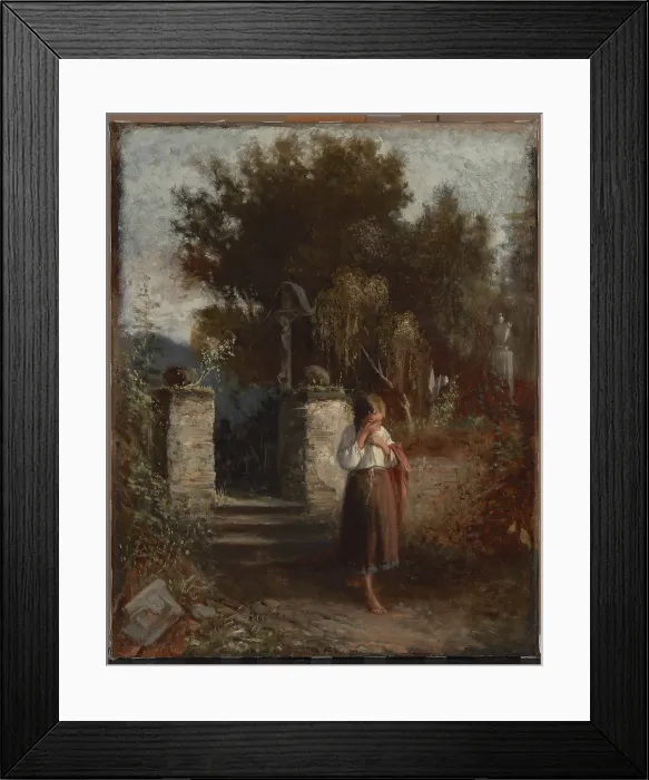 Framed Print : Orphan, 1870. Creator: Aleksander Kotsis Framed Print : Orphan, 1870. Creator: Aleksander Kotsis